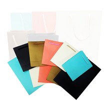 바미샵 무지 종이쇼핑백 두꺼운아트지 다양한컬러 선물포장, 골드브라운(중), 1개