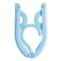 허니비 여행용 접이식 옷걸이, 옷걸이블루, 1개