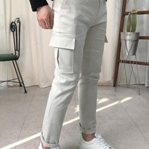 프롬엘 남자 밴딩 카고 사방스판 일자핏 박사이즈 면바지(4COLOR)