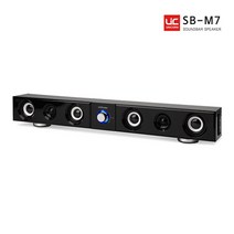 유니콘 USB 우드 사운드바 스피커 / 듀얼 유닛 5W / 헤드셋 마이크 단자 / 전원 LED, 블랙, 508819