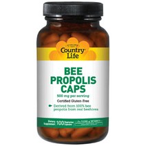 Country Life 비 프로폴리스 캡 500 mg 베지테리안 캡슐, 100개입, 1개