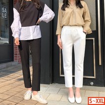 바잉몰 여성용 세상편해A 일자 밴딩팬츠 스판 슬랙스