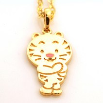 18K GOLD [미아방지목걸이] 귀염호랑_BP549