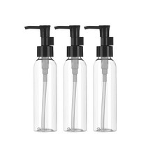 허브스프레이 오일펌프용기 50-400ml, 3개, 120ml투명/검정캡