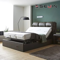 세진침대 위니 쿠션형 모션베드 전동침대, 2-4.위니 쿠션형 모션베드+하이브리드천연라텍스200T_모카그레이