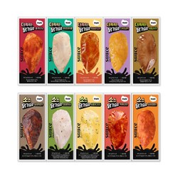 햇살닭 소스 통살 닭가슴살 맛보기 10종, 50개, 100g