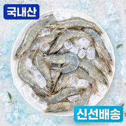 [시즌한정] 국내산 활 흰다리새우 산지직송 당일출고, 1박스, 2kg