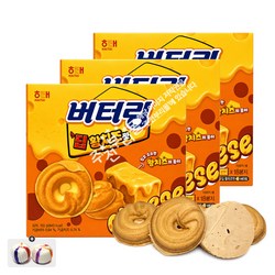 해태 버터링 딥 황치즈맛(155g) x 3통+자색옥춘사탕 1봉, 1세트, 465g
