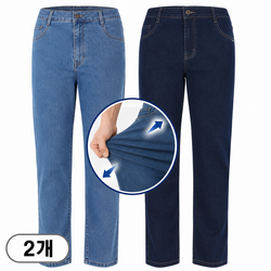 1+1 여름용 착한 가격 사방스판 남자 청바지 데님