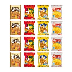 크라운 스낵4종(못말리는 신짱73g + 죠리퐁 74g + 츄러스 84g + 콘칲 70g)