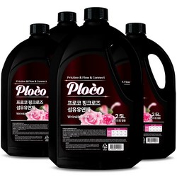 프로코 실내건조 핑크로즈 섬유유연제, 4개, 2.5L