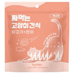 펫스윗 짜먹는 고양이 간식 60p, 혼합맛(닭고기/연어), 720g, 1개