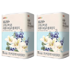 코멧 순백 3겹 라벤더 바닐라 롤화장지 30m, 30개입, 2개