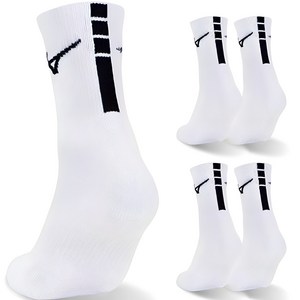 미즈노 남녀공용 플레이 더블 쿠션 미드 스포츠 양말