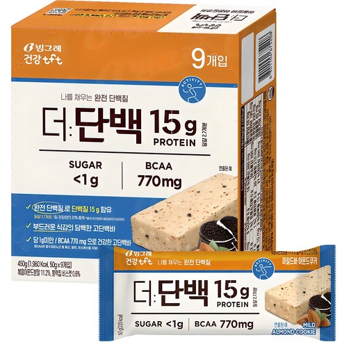 더단백 마일드 프로틴바 아몬트쿠키 9p
