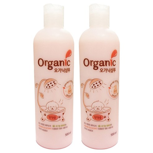 씨앤앤코스메틱 오가닉 베이비파우더 애견샴푸, 500ml, 1개입, 2개
