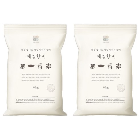 대한제일미 제일향미, 상등급, 2개, 4kg