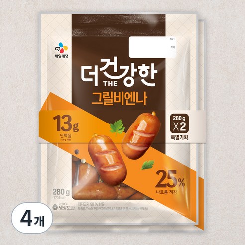 더건강한 그릴비엔나, 280g, 4개