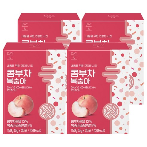 데이앤 콤부차 복숭아, 5g, 30개입, 4개