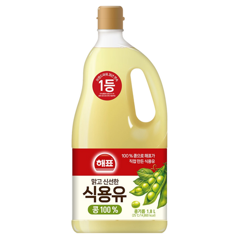 사조 해표 콩기름 식용유, 1.8L, 1개