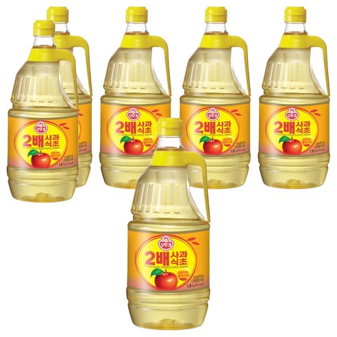 오뚜기 2배 사과식초, 1.8L, 6개