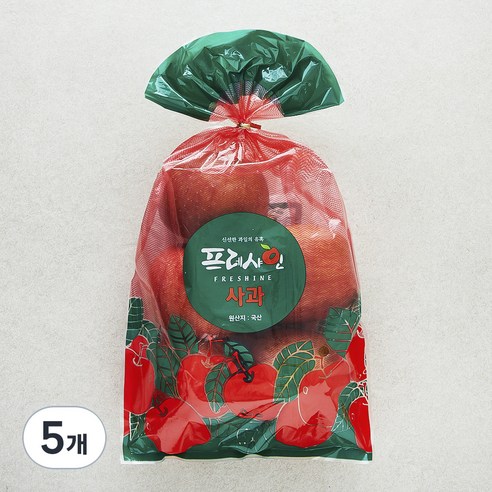 프레샤인 사과, 1kg(소과, 6입내), 5봉