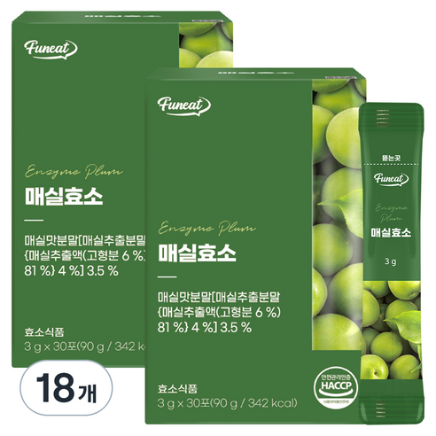 퍼니트 매실효소 30p, 90g, 18개
