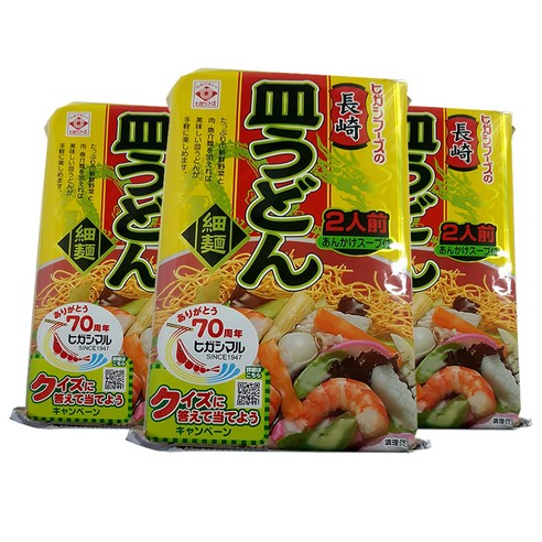 히가시마루 나가사키 사라 우동 120.8g, 3개