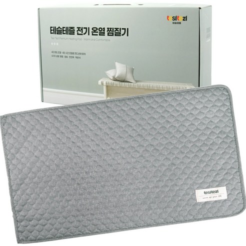 테슬테즐 황토 참숯 맥반석 옥 전기 온열 찜질기 실속형