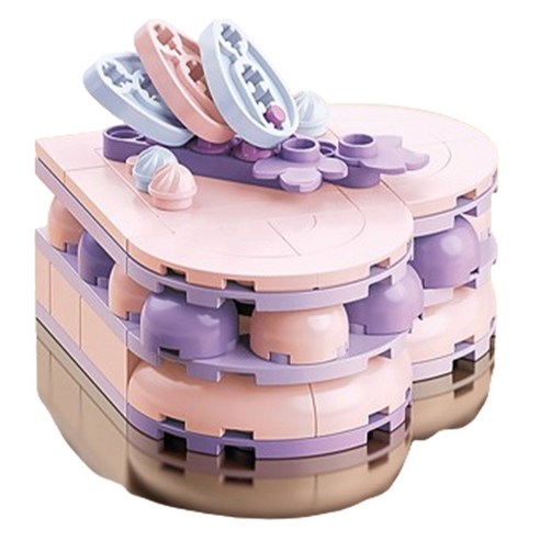 DIY 디저트 블럭 만들기 키트 그레이프 케이크, 혼합색상, 1개