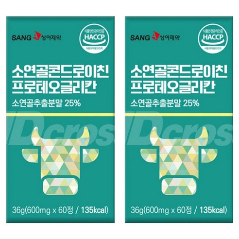 상아제약 애드크로스 소연골 콘드로이친 프로테오글리칸 36g, 2개, 60정