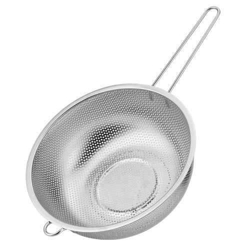 발룬피니 연마제 없는 스텐 손잡이 채반, 1개, 실버