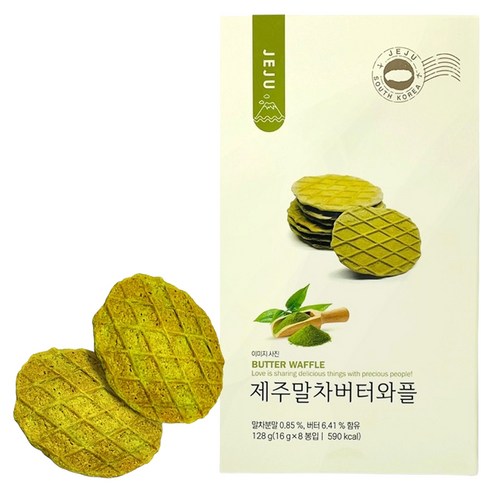 필내음 제주 말차 버터와플