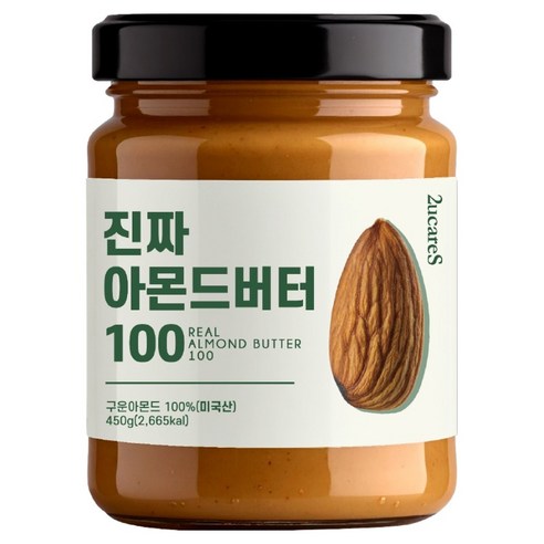 이유케어스 진짜 아몬드버터 100, 450g, 1개