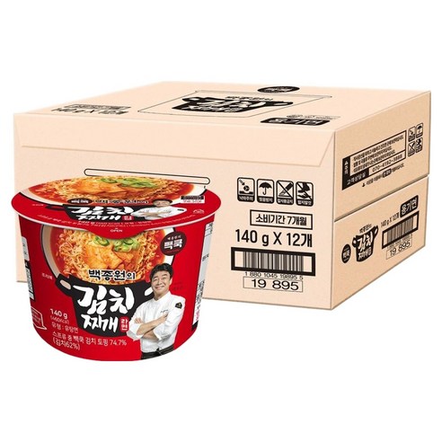 TBK 백종원의 김치찌개라면 140g, 12개