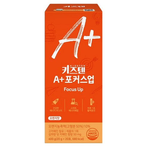 키즈텐 A 플러스 포커스업 아르기닌 식물성 카페인 젤리 20p, 1개, 400g