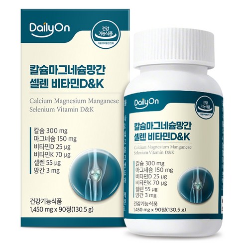 데일리온 칼슘마그네슘망간 셀렌 비타민D & K 130.5g, 90정, 1개