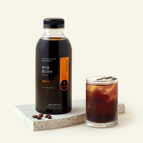 [로켓프레시] 핸디엄 콜드브루 커피원액 콜롬비아, 500ml, 1개