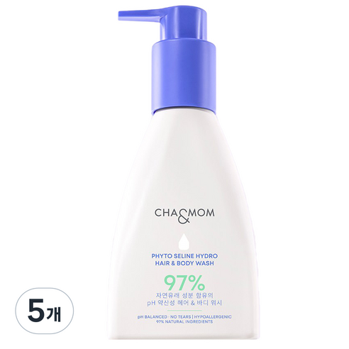 차앤맘 피토세린 하이드로 헤어 & 바디 워시, 300g, 5개