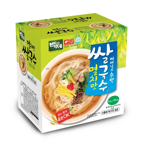 백제 멸치맛 쌀국수, 92g, 10개
