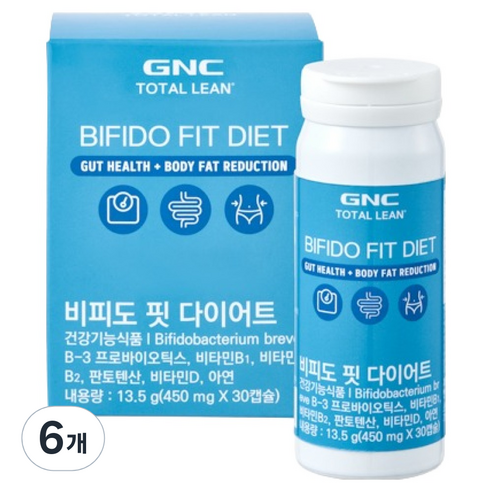 GNCTOTALLEAN 비피도 핏 다이어트 유산균, 30정, 6개