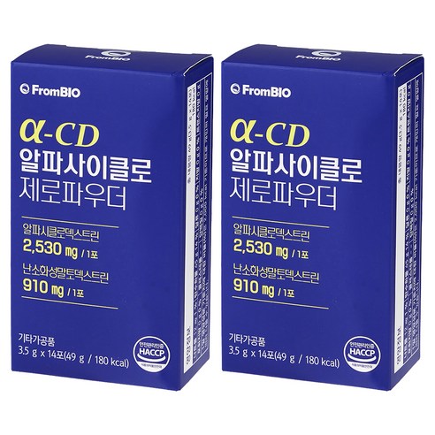 프롬바이오 알파CD 제로파우더 14p, 49g, 2개