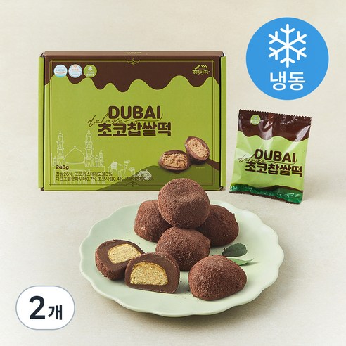[로켓프레시] 떡미당 두바이 초코 찹쌀떡 (냉동), 40g, 2개, 6개입