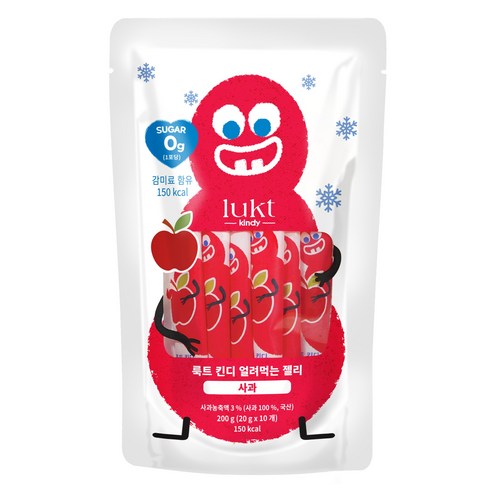 LUKT 킨디 얼려먹는 젤리 10p, 200g, 1개, 사과