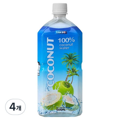 탄도 코코넛 워터, 1L, 4개