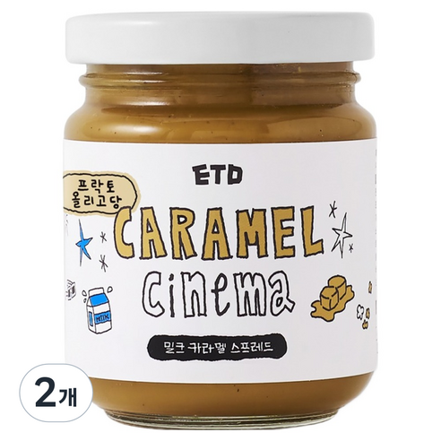 ETD 프락토 올리고당 밀크 카라멜 스프레드, 2개, 150g