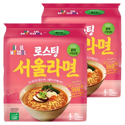 풀무원자연건면 로스팅 서울 라면 97g