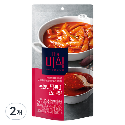 더미식 순한맛 떡볶이 양념, 160g, 2개