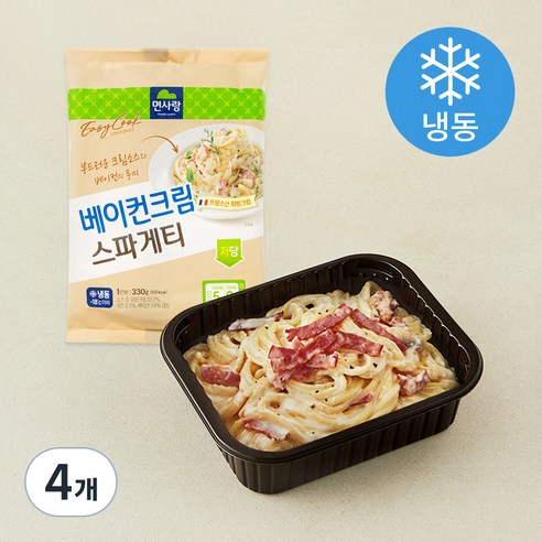 면사랑 베이컨크림 스파게티 1인분 (냉동)