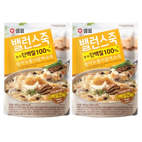 샘표 밸런스죽 능이누룽지닭백숙죽